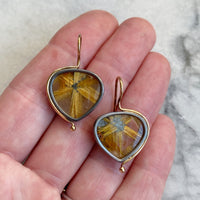 Star Rutilated Quartz Earrings